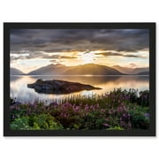 Trienke Sunset Loch Linnhe Highland Scotland Photo Artwork Framed Wall Art Print A4