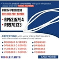 thumbnail image 3 of Whole Parts Refrigerator Freezer Fresh Food Door Seal Gasket, White Color, Part# PB070290 - Replacement & Compatible with Some Viking Refrigerators, 3 of 7