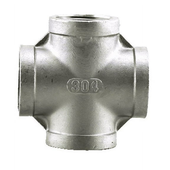 304 Stainless Steel Cross, 4 Way, 1"