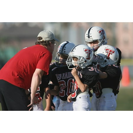 Canvas Print American Coaching Youth League Boys Football Coach Stretched Canvas 10 x