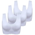thumbnail image 1 of Pack de 3 sujetadores deportivos para adolescentes, tallas grandes, sin costuras y con almohadillas extraíbles para dormir., 1 of 6