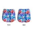 thumbnail image 4 of Disketp Bright Flowers Print Women's Shorts Workout Shorts for Athletic Gym Running Shorts with Phone Pockets Large, 4 of 8
