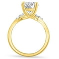 thumbnail image 3 of Pompeii 2 5/8Ct Moissanite & Diamond Twist Engagement Ring in 10k Yellow Gold, 3 of 4