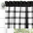thumbnail image 5 of Achim Tate Plaid Light Filtering Curtain Valance, Black, 56" x 13", 5 of 5