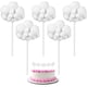 thumbnail image 1 of KAKOWELY 5 piezas de adorables adornos para cupcakes con forma de nube para fiestas de cumpleaños, 1 of 4