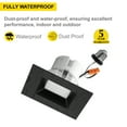 thumbnail image 6 of NUWATT 12 Pack, 4 Inch Retrofit LED Square Recessed Lighting, 5CCT 2700K/3000K/3500K/4000K/5000K Selectable, 750 Lumens, 11W, Black Trim Square Can Light, Dimmable Ceiling Light Wet Rated, ETL Listed, 6 of 6