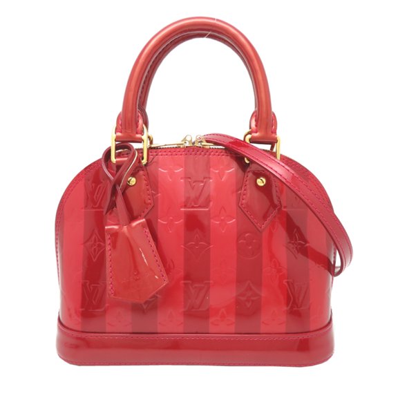 Pre-Owned Louis Vuitton Alma BB Women's Handbag M91953 (Discontinued) Vernis Pomme d'Amour...