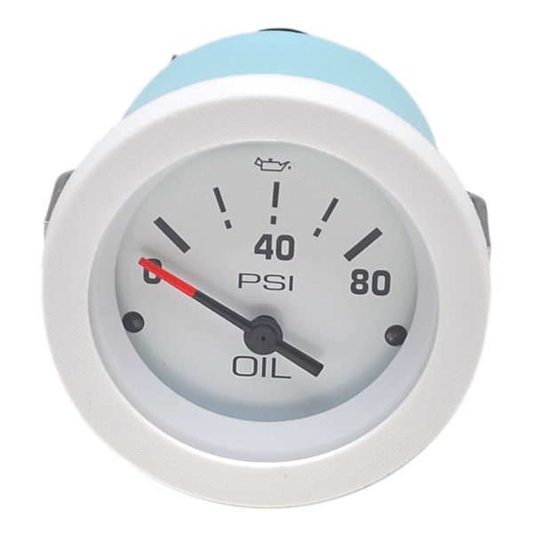 Teleflex Boat Oil Pressure Gauge 67180P Sportsman Marine White 2 Inch