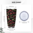 thumbnail image 4 of KLL Red Chili Print 40oz Stainless Steel Insulated Car Cup with Spillproof Lid - Keep Your Drink Hot or Cold on the Go-Without Straw, 4 of 8