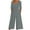 Gray, variant on Womens Wide Leg Jumpsuits Short Sleeve V Neck Casual Loose Comfy Button Split Rompers with Pockets