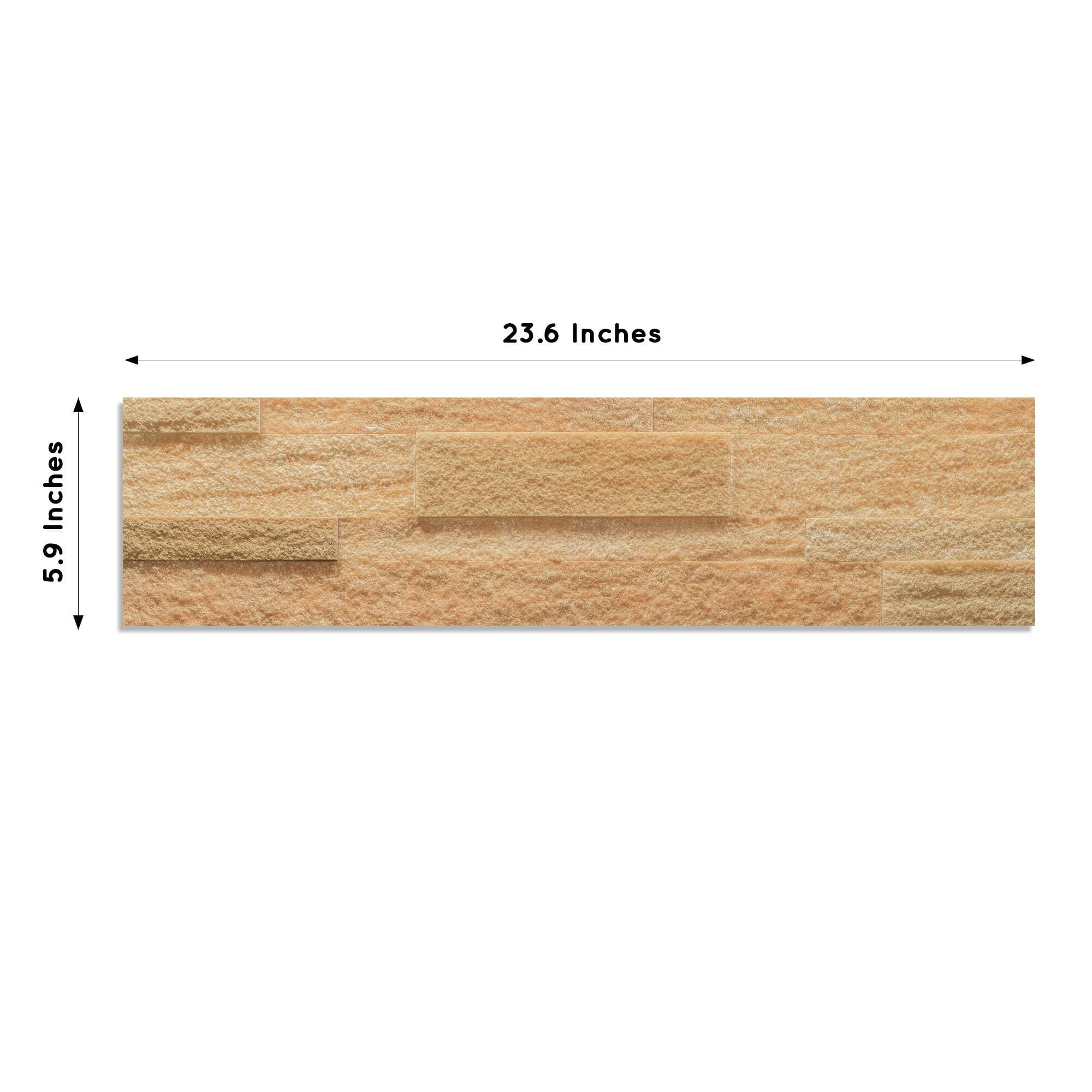 Stoneflex Burly Wood Self-Adhesive 3D Peel Stick Real Stacked Stone Tiles, 10 Pack