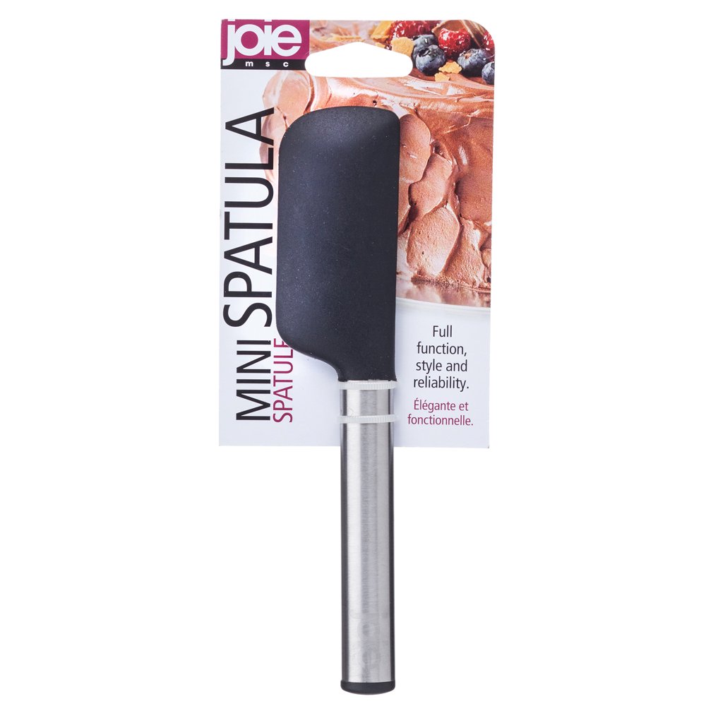 Joie 30600 6.75" Black & Silver Mini Silicone Spatula