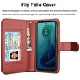 thumbnail image 6 of Takfox Moto G 5G 2024 Case, for Motorola Moto G Play 5G 2024 Wallet Case, PU Leather w Credit Card Holder Flip Cover [9 Card Slots][Kickstand] Magnetic Detachable Hard Case & Strap -Wine, 6 of 9