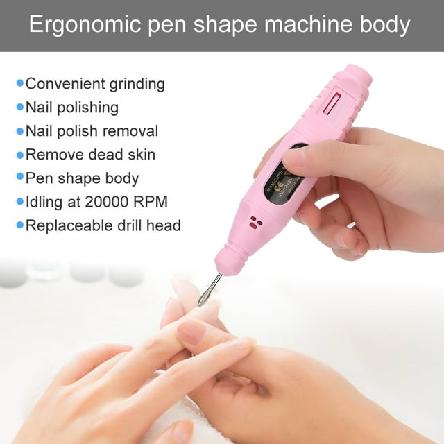 Kit De Herramientas Eléctricas Para Pulido De Uñas, Máquina Perforadora De Uñas Portátil USB Para Manicura