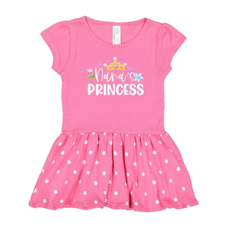 

Inktastic Nana s Princess Crown and Flowers Gift Toddler Girl Dress