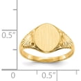 thumbnail image 6 of 14K Yellow Gold 10.0X7.5mm Closed Back Signet Ring (Size 6) Made In United States ch194, 6 of 6