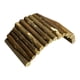 thumbnail image 2 of Refugio de puente de escalera de escalada de animales pequeños de madera natural | Juguete para masticar de hábitat de valla de cueva de arco para hámsters, reptiles, chinchillas, tortugas | 10x22cm, 2 of 9
