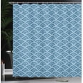 thumbnail image 3 of Ambesonne Japanese Shower Curtain, Asian Wavy Stripes Art, 69"Wx70"L, Slate Blue and Pale Grey, 3 of 4