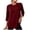 Wine, variant on Hurxie Women Tops 3 Pack 3/4 Sleeve Crewneck Cute Basics Tees Casual Fashion Summer Spring T Shirts Business Work Tee Top Black,L