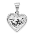 thumbnail image 3 of Sterling Silver Antiqued Pattern Heart Pendant, 3 of 4