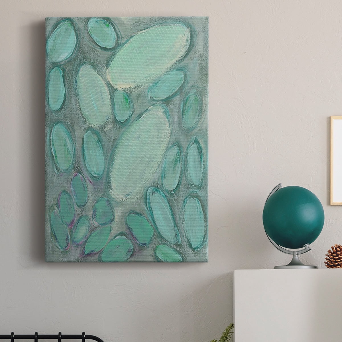Blue Orbs II Premium Gallery Wrapped Canvas - Ready to Hang