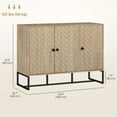 thumbnail image 3 of HOMCOM Buffet Moderne, Armoire Buffet avec Tablettes Ajustables, Chêne, 3 of 10
