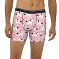 thumbnail image 2 of Men'S Boxer Briefs, Cartoon Cute Horse Pink Soft And Breathable Mens Underwear Boxer Briefs With Widen Waist, 2 of 2