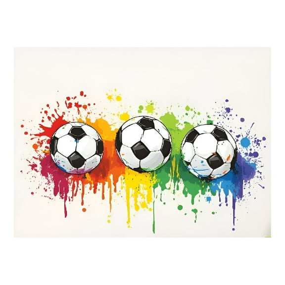 XIBUFE Self-Adhesive Soccer Wall Decals - Peel & Stick Sports Themed Room Decor for Bedroom,Living Room,Kids Playroom - 1 Pack