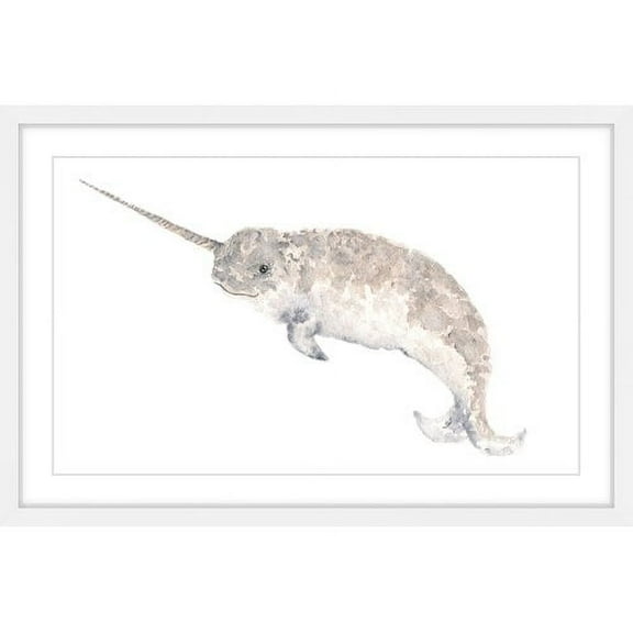 "Narwhal" Framed Painting Print
