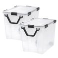 thumbnail image 1 of IRIS USA 103 Qt Storage Bins Plastic Gasket Box with Tight Latching Lids, 2 Pack, 1 of 10