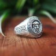 thumbnail image 2 of INGUZ Rune Barbed Ring, 925 Silver Ring, Medusa Ring, Unisex Jewelry, Statement Ring, Greek Key Ring, Minimalist Ring, Handmade Jewelry***, 2 of 8