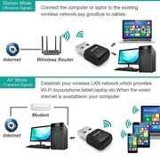 600Mbps Mini Wireless Dual Band 2.4/5GHz USB WIFI Adapter LAN Antenna Network Adapter WiFi Dongle