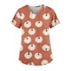 thumbnail image 1 of Camiseta casual de manga corta con cuello en V y estampado de dibujos animados para mujer, divertida y cómoda camiseta de verano, 1 of 3