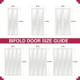 thumbnail image 5 of 3-Lite Tempered Frosted Glass Closet Bifold Door with Hardware Kit & Knob, Solid Core MDF Wood & PVC Covered Finished, Iron Age, 5 of 5