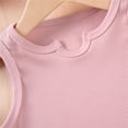 thumbnail image 4 of shoper Toddler Girl Summer Outfits 6t Crew Neck with Bow Sleeveless Tops and Shorts Loose Girls' Casual Wear for Everyday Wear Girls' Two-Piece Sets Purple 110, 4 of 4