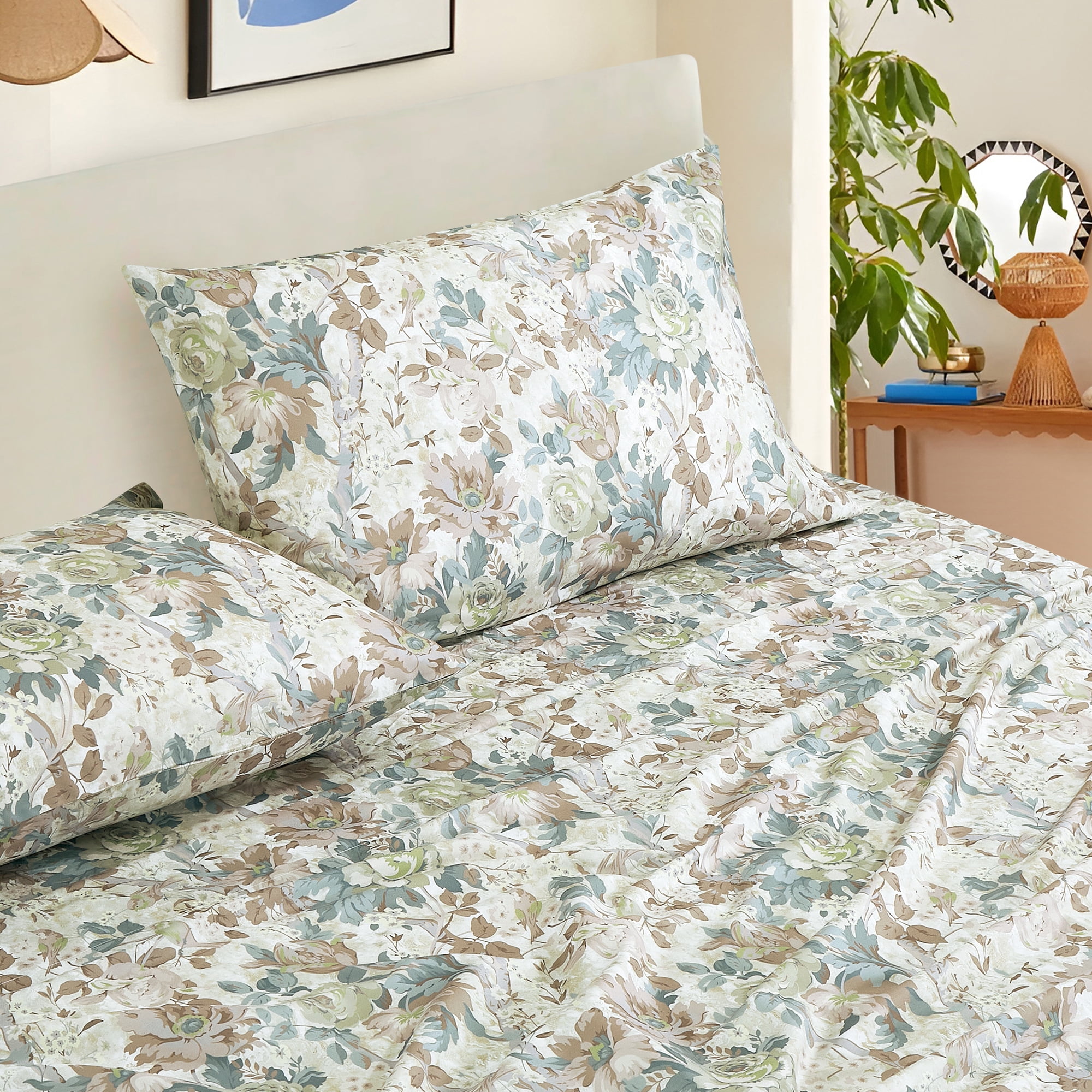 Evjk 3-4 PC Jcrown Sheet Set, Modern Print, Luxury Comfort, Twin