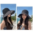 thumbnail image 5 of Women's Sun Hat - Lace Breathable Wide Brim Sunscreen Lady Beach Summer Hat with Bow-knot & Strap, 5 of 5