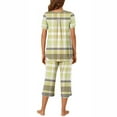thumbnail image 3 of Wancir Women Pajama Sets Two-Piece Nightwear Short Sleeve Sleepwear 1/4 Button Down Pj Lounge Sets with Long Pants, 3 of 6