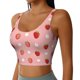 thumbnail image 2 of Balery Strawberries Sujetadores deportivos con espalda cruzada para mujer, acolchados, sin costuras, de alto impacto, ideales para yoga, gimnasio, entrenamiento y fitness.-Small, 2 of 8