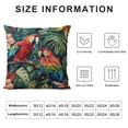 thumbnail image 6 of JRXY Throw Pillow Covers,Pillowcases,Pillow Cases,Tropical Toucan Parrot Leaves, 2-Pc White, 6 of 6