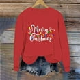 thumbnail image 6 of Goodtrade8 Womens Sweatshirts Christmas Merry Sweatshirts Long Sleeve Printed Crew Neck Christmas Gifts, 6 of 6