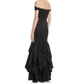 thumbnail image 2 of Adrianna Papell NEW Black Womens Size 4 Split-Neck Ruffle Ball Gown, 2 of 4