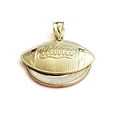 thumbnail image 5 of New 10k yellow Gold football Pendant charm sport fine jewelry gift unisex 2g, 5 of 12