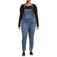 thumbnail image 2 of Dollhouse Junior's Plus Size Stretch Denim Overalls, 2 of 5