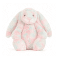 thumbnail image 1 of Soft Rainbow Tie-Dye Bunny Plush Toy, Cute Stuffed Rabbit with Floppy Ears, 1 of 3