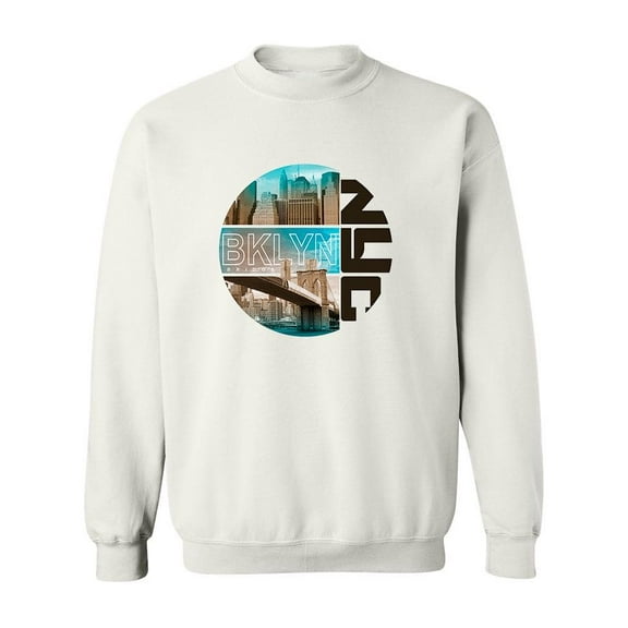 Bklyn New York City. Sweatshirt Men -Image by Shutterstock, Male 4X-Large