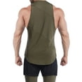 thumbnail image 6 of Biezeib Men Muscle Fitness Sports Vest Solid Color Round Neck Sleeveless Tank Tops Quick-Drying Breathable Basketball T-Shirts, 6 of 6