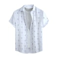 thumbnail image 2 of Alkepwun Hawaiian Shirt for Men Button Down Shirts Casual Short Sleeve Floral Tropical Regular-fit Summer Vacation Beach Shirts on Clearance, 2 of 7