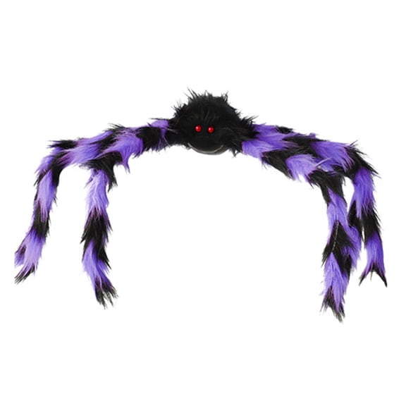 LSLJS Halloween Decorations Giant Colorful Spider 29.5" Foldable Hairy Simulation Skull Big Spider Special Colored Plush Spider Ornament for Halloween Birthday Party Outdoor Yard Garden