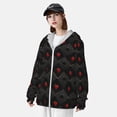 thumbnail image 3 of Balery Red Poker Sudadera ligera de manga larga con capucha y protección solar UPF 50+ para hombre y mujer, ideal para pesca y running-X-Large, 3 of 7